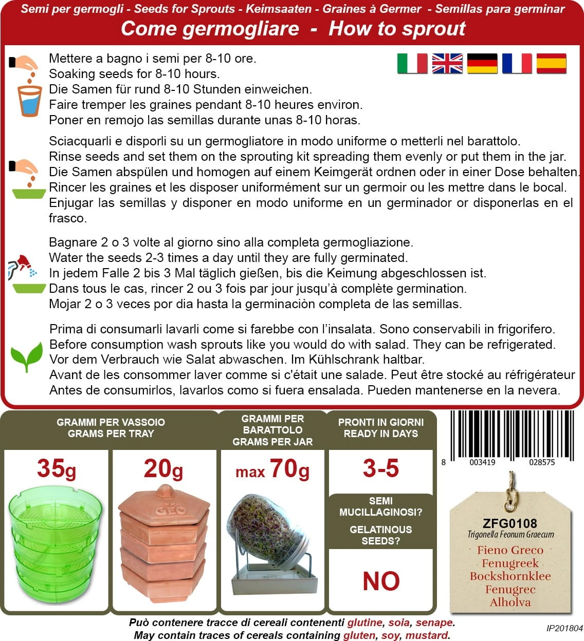 Bio Keimsprossen "Bockshornklee", 300 G - Image 2