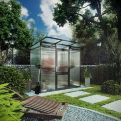 Gewächshaus "Linea" Anthrazit-grau, Typ I